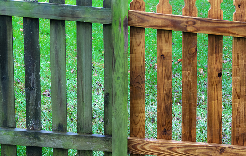 Fence Washing Image - Bell Tex Soft Wash